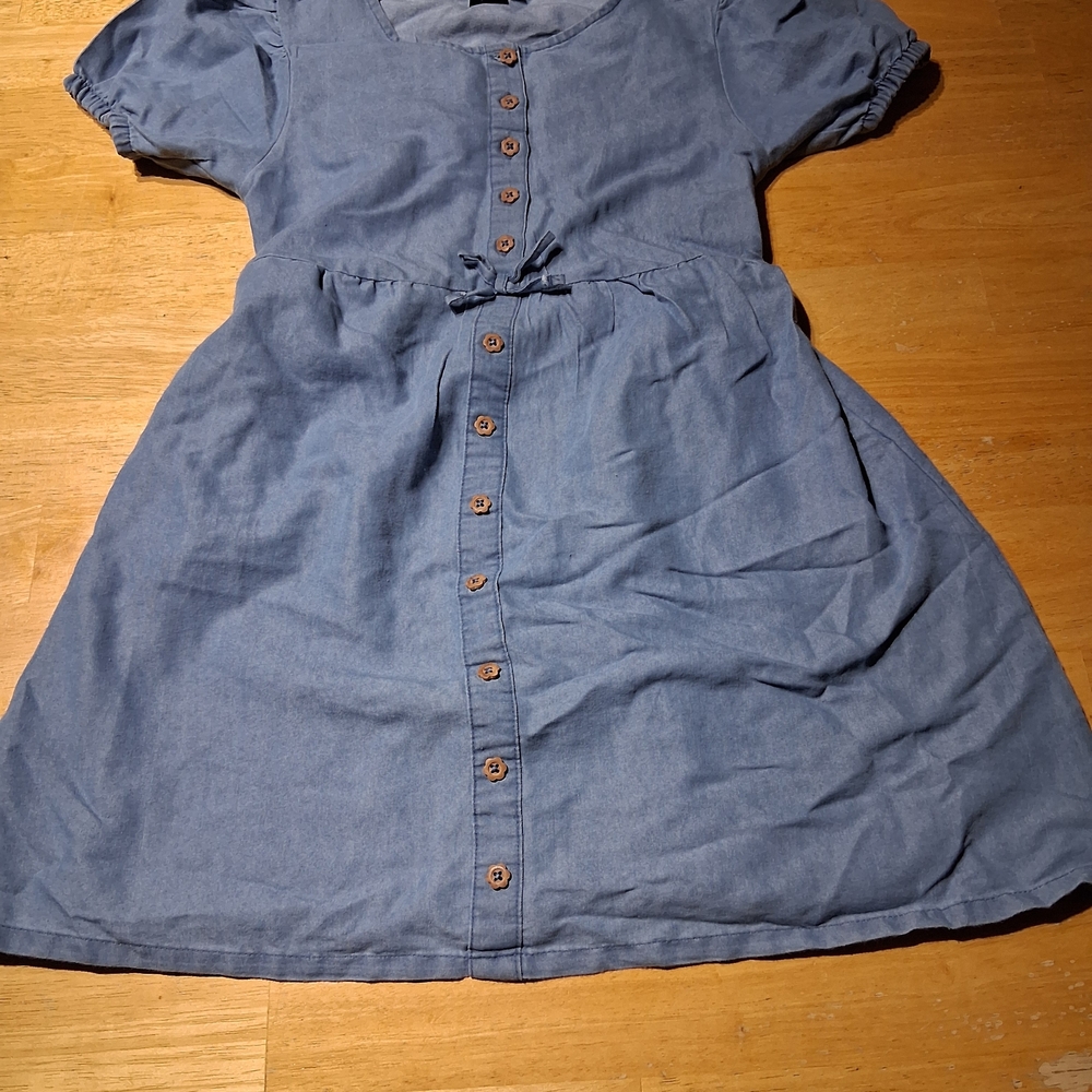 Picapino Girl's 12 Charming Blue Denim Kids Dress